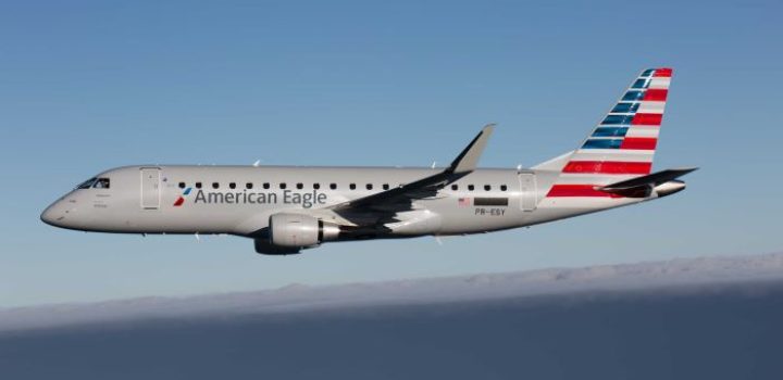 American Airlines compra 4 jatos Embraer E175 para operação da Envoy Air