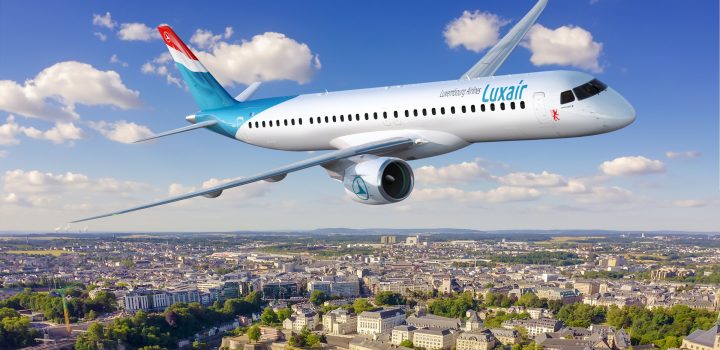 Luxair encomenda quatro jatos E195-E2 da Embraer, com opções para mais cinco aeronaves