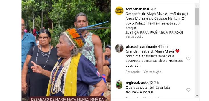 ABI protesta contra morte de indígena na Bahia