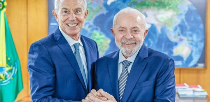 Lula se encontra com ex-primeiro-ministro britânico Tony Blair