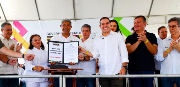 Ao lado de Rui Costa, Jerônimo entrega obras em Nova Itarana