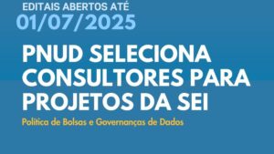 Leia mais sobre o artigo SEI e PNUD selecionam consultores técnicos para novos programas