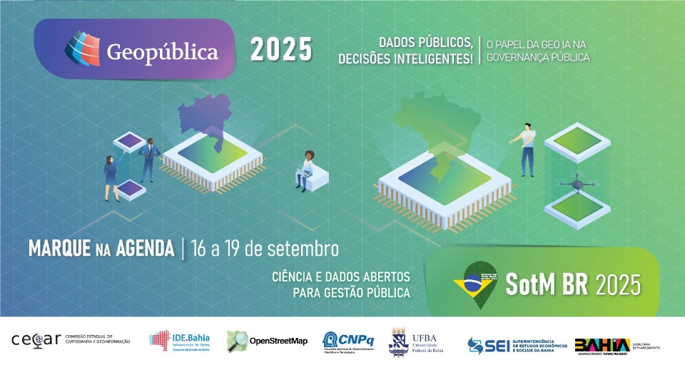 Geopública 2025 será realizado em setembro com programação integrada ao State of the Map Brasil