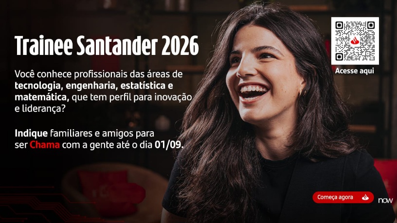 Santander lança o programa de Trainee e salário de até R$ 9,2 mil