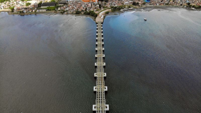 Ponte São João passa por processo de elevação e revitalização para passagem do VLT
