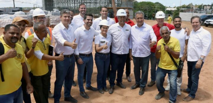 Com Rui Costa, Jerônimo visita obras de duplicação da Estrada do Derba