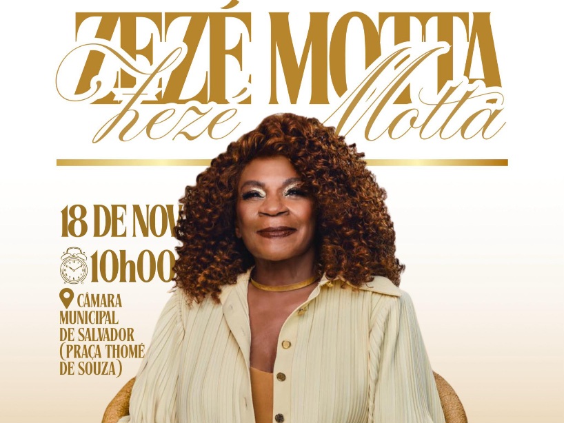 Zezé Motta será  reconhecida como Cidadã de Salvador