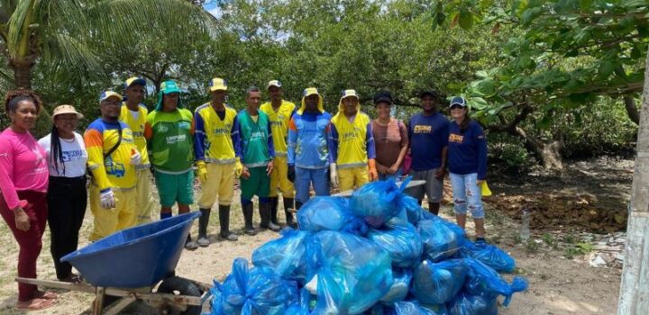 Corais de Maré promove mutirão de limpeza subaquática e de faixa de areia em Ilha de Maré