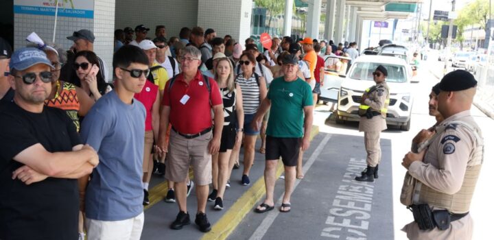 Operação Navio reforça segurança e recepção a turistas no Porto de Salvador durante a temporada de cruzeiros