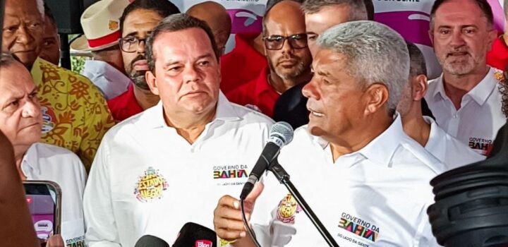 Na abertura do Carnaval 2026, Jerônimo anuncia transmissão do cargo a Geraldinho