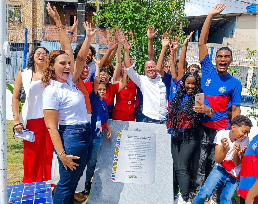 Vice-governador entrega ampliação e requalificação do Colégio Renan Baleeiro em Salvador