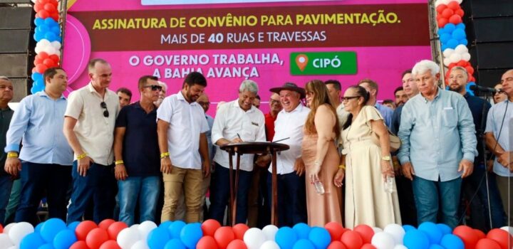 Governo firma convênio no valor de R$ 10 mi e amplia desenvolvimento urbano em Cipó