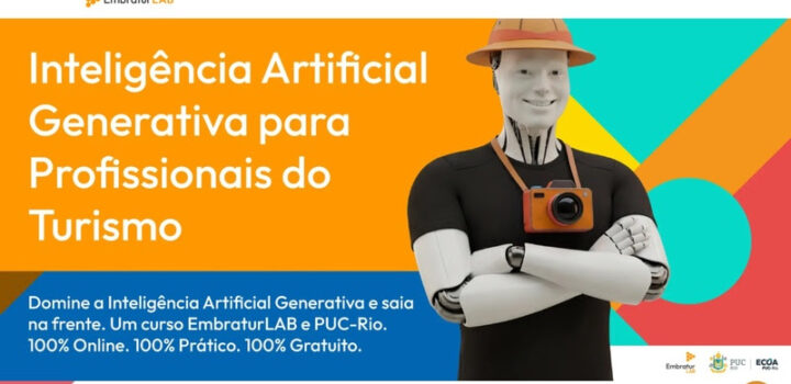 Embratur abre inscrições para programa gratuito de Inteligência Artificial para profissionais do turismo