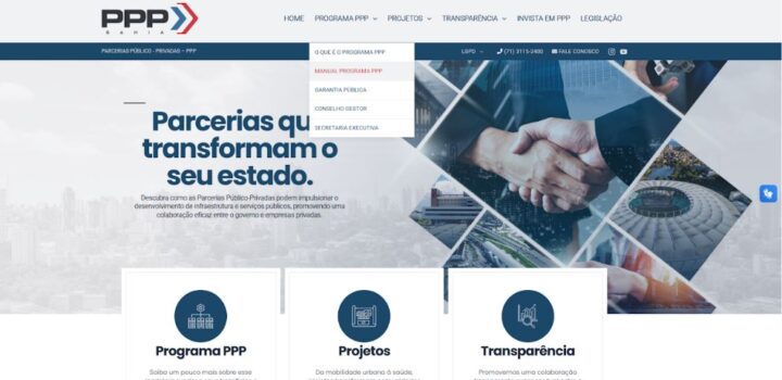 Referência no país, Programa de PPPs da Bahia disponibiliza manual na web