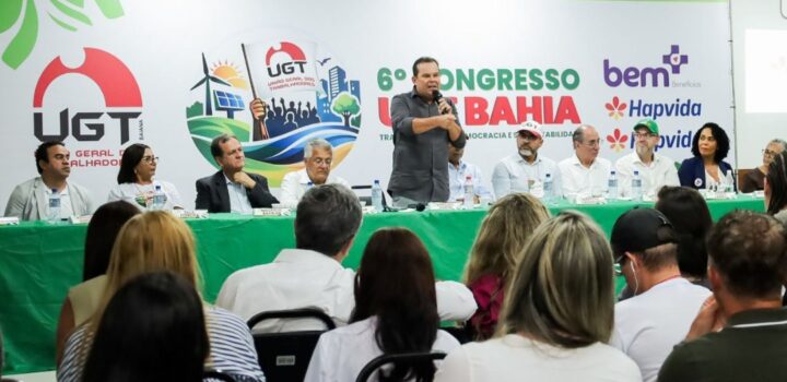 Vice-governador ressalta geração de empregos e diálogo social no 6º Congresso da UGT-BA