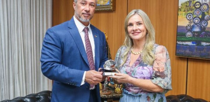 Presidente Ivana Bastos recebe visita oficial do embaixador dos Emirados Árabes Unidos no Brasil