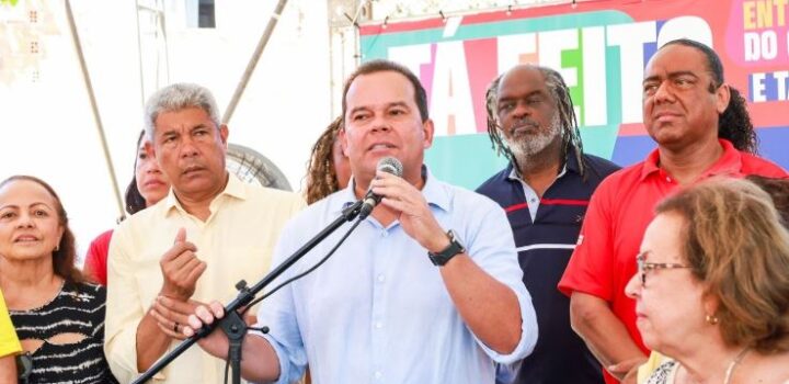 Geraldinho destaca parceria entre Lula e Jerônimo durante inauguração do Canal Mangabeira no Bairro da Paz