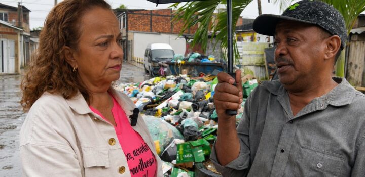 Aladilce denuncia descaso na coleta de lixo em Salvador e cobra explicações da prefeitura