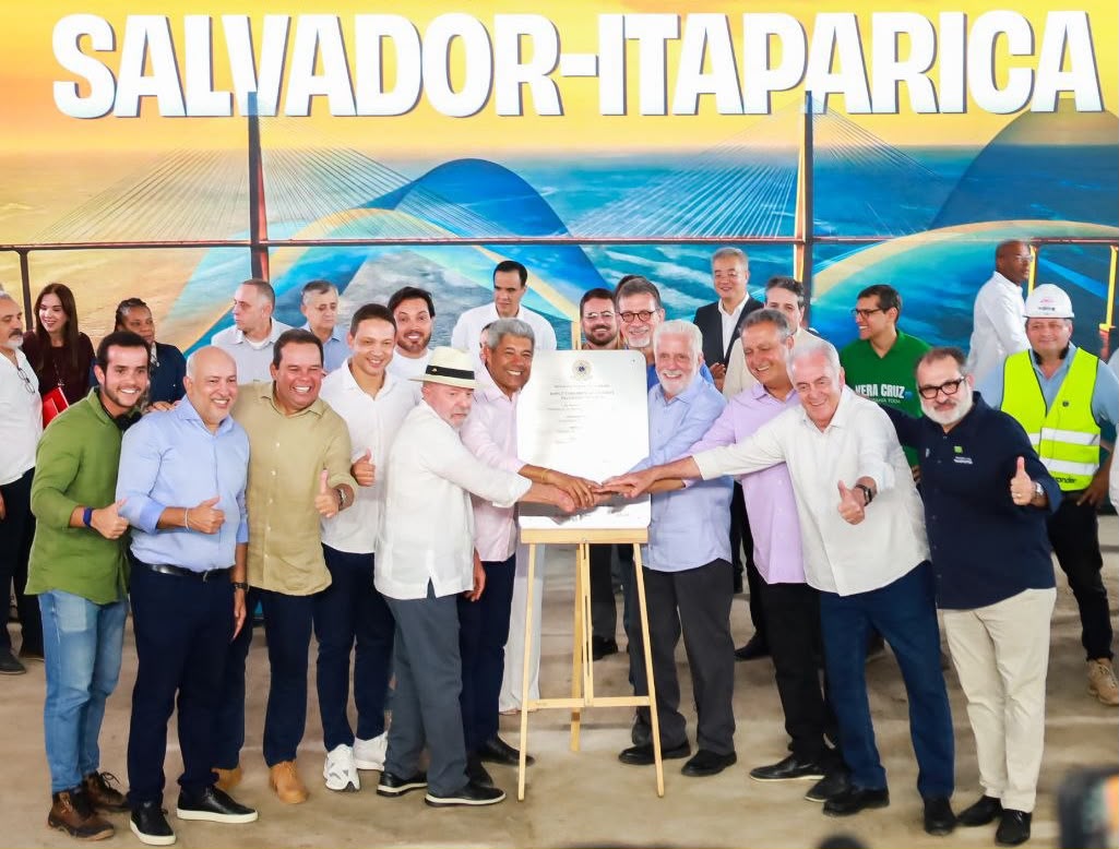 Vice-governador destaca agenda histórica de Lula na Bahia durante início das obras da Ponte Salvador–Ilha de Itaparica