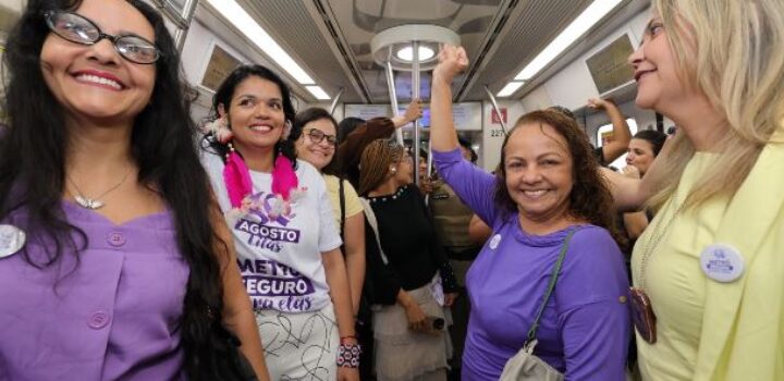 Estado da Bahia lança campanha Agosto Lilás com Vagão das Mulheres no metrô de Salvador