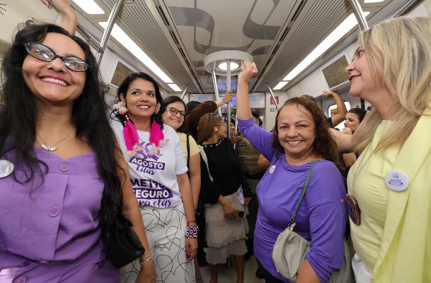 Estado da Bahia lança campanha Agosto Lilás com Vagão das Mulheres no metrô de Salvador