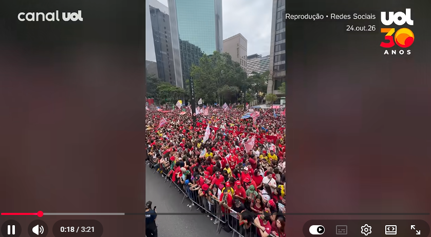 Lula encerra campanha com atos no Rio e em São Paulo na véspera do segundo turno