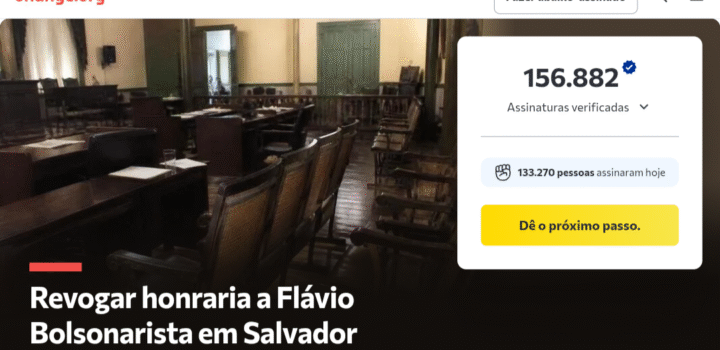 O custo político de homenagear Flávio Bolsonaro para os vereadores de Salvador