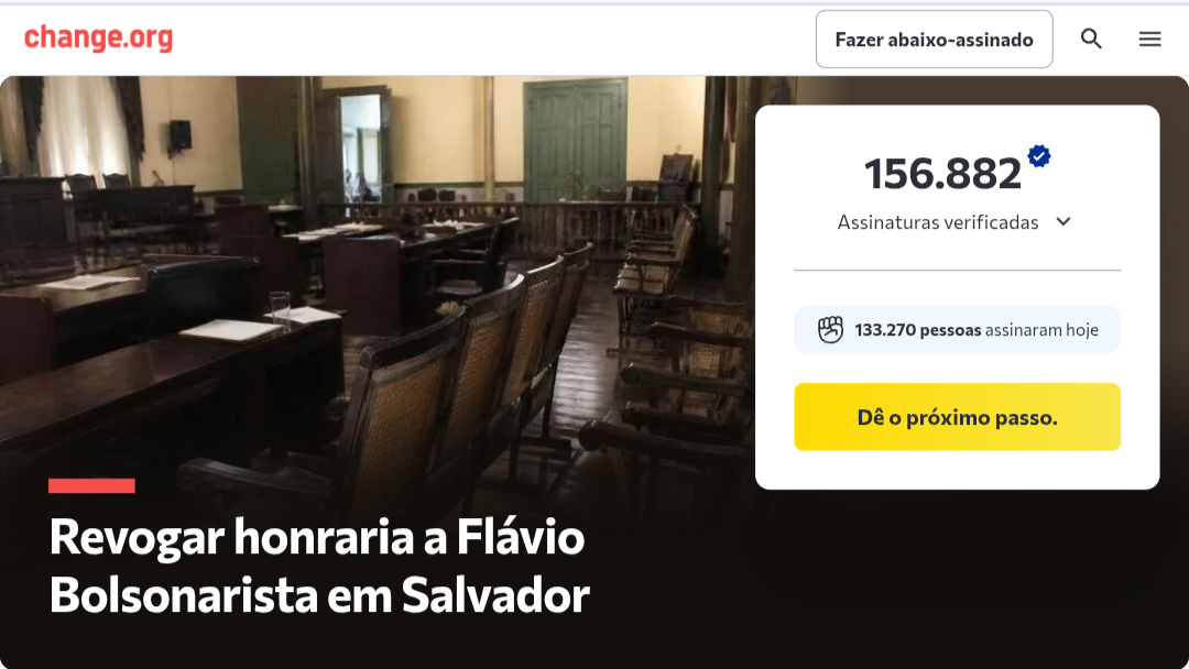 O custo político de homenagear Flávio Bolsonaro para os vereadores de Salvador